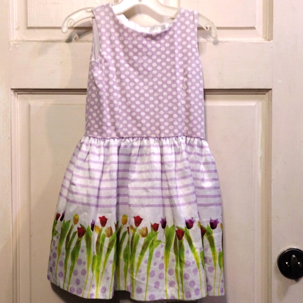 Toddler Lavender Floral Print Dress Size 4